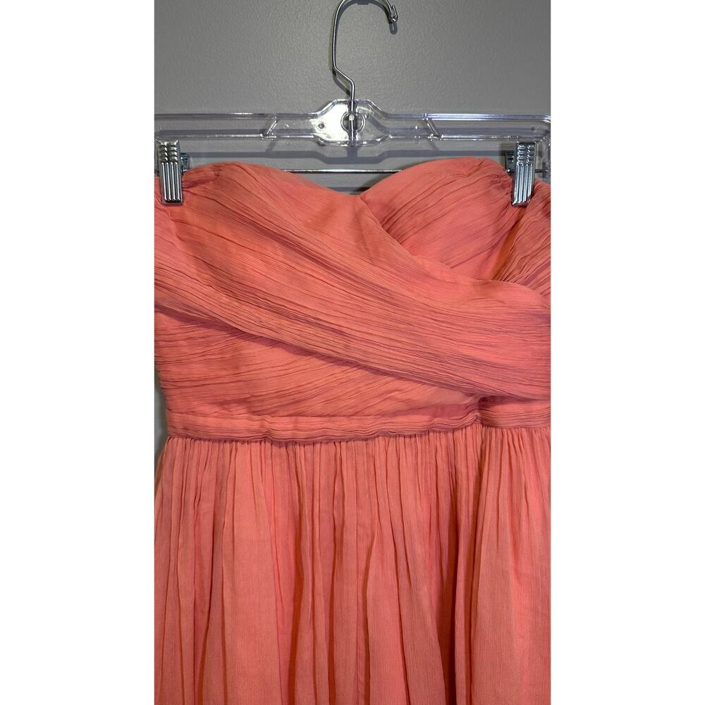 J. Crew Marbella Strapless Silk Chiffon Mini Dress Size 2 Homecoming Formal - Picture 4 of 13